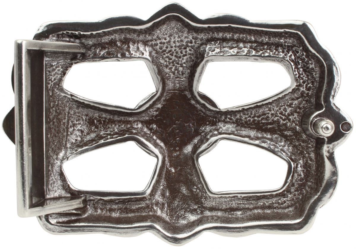 Gürtelschnalle Black Luxury 4,0 cm Gürtelschnallen Herren Kreuz Mittelalter