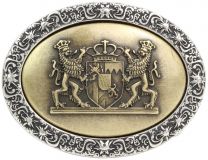 Gürtelschließe Wappen Bayern 4,0 cm  Tracht Fahne Landes Fränkisch 